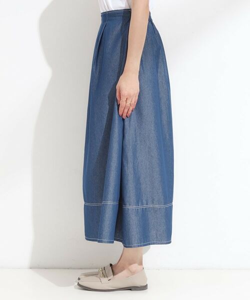 SHOO・LA・RUE / シューラルー ロング・マキシ丈スカート | 【S-LL】配色ステッチがアクセント デニムフレアスカート | 詳細10