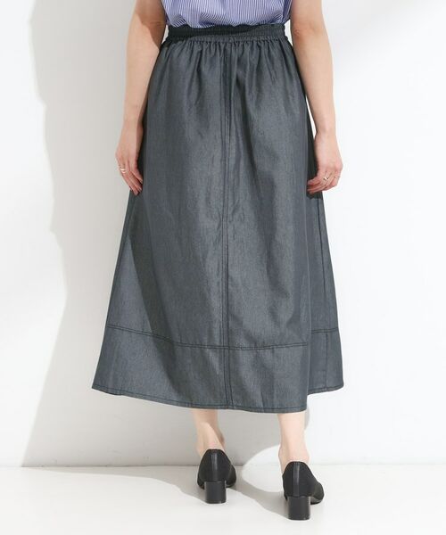 SHOO・LA・RUE / シューラルー ロング・マキシ丈スカート | 【S-LL】配色ステッチがアクセント デニムフレアスカート | 詳細2