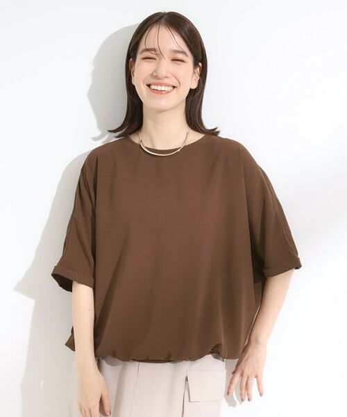 SHOO・LA・RUE / シューラルー シャツ・ブラウス | 【洗濯後しわになりにくい】さらっとタッチの 5分袖ドルマンブラウス | 詳細1