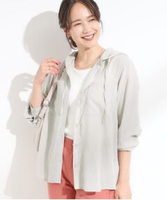 SHOO・LA・RUE / シューラルー シャツ・ブラウス | 【S-LL】大人の抜け感 シアーフードシャツ