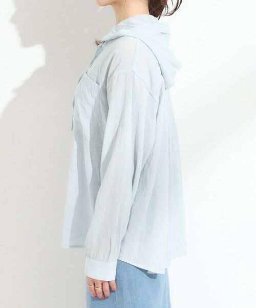 SHOO・LA・RUE / シューラルー シャツ・ブラウス | 【S-LL】大人の抜け感 シアーフードシャツ | 詳細14