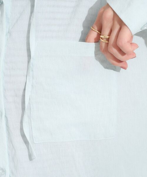 SHOO・LA・RUE / シューラルー シャツ・ブラウス | 【S-LL】大人の抜け感 シアーフードシャツ | 詳細19