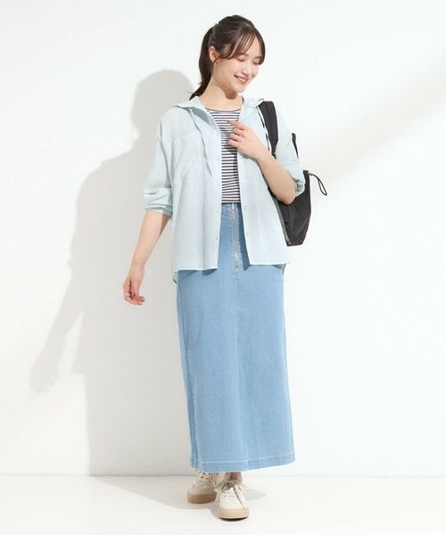 SHOO・LA・RUE / シューラルー シャツ・ブラウス | 【S-LL】大人の抜け感 シアーフードシャツ | 詳細3