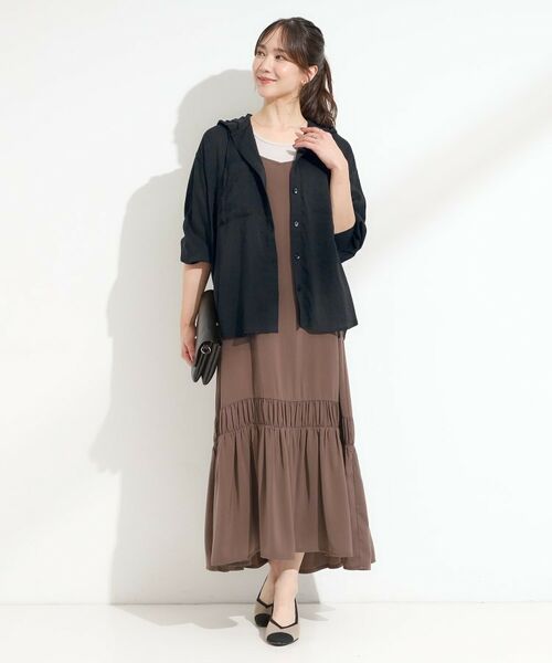 SHOO・LA・RUE / シューラルー シャツ・ブラウス | 【S-LL】大人の抜け感 シアーフードシャツ | 詳細7