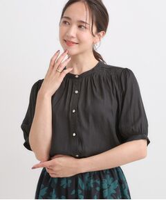 SHOO・LA・RUE / シューラルー シャツ・ブラウス | 【洗える/S-LL】お仕事にもデイリーにも サテン5分袖ブラウス