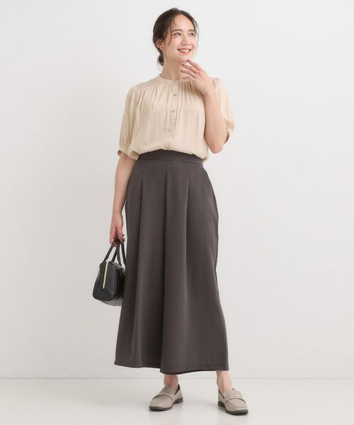 SHOO・LA・RUE / シューラルー シャツ・ブラウス | 【洗える/S-LL】お仕事にもデイリーにも サテン5分袖ブラウス | 詳細11