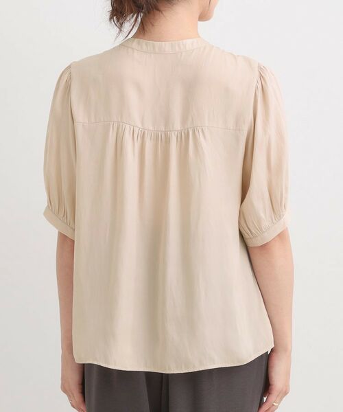 SHOO・LA・RUE / シューラルー シャツ・ブラウス | 【洗える/S-LL】お仕事にもデイリーにも サテン5分袖ブラウス | 詳細15