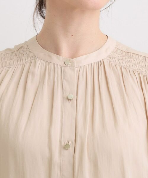 SHOO・LA・RUE / シューラルー シャツ・ブラウス | 【洗える/S-LL】お仕事にもデイリーにも サテン5分袖ブラウス | 詳細16