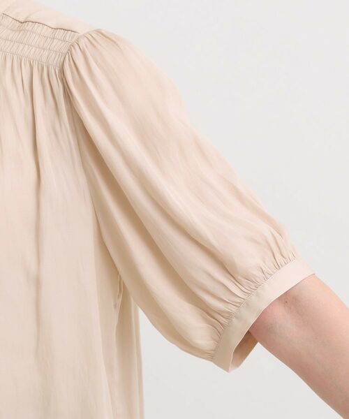 SHOO・LA・RUE / シューラルー シャツ・ブラウス | 【洗える/S-LL】お仕事にもデイリーにも サテン5分袖ブラウス | 詳細17