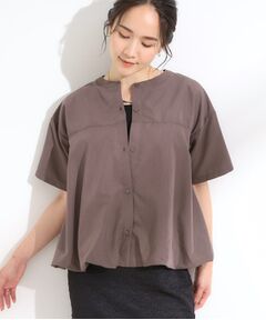 SHOO・LA・RUE / シューラルー シャツ・ブラウス | 【S-LL】インせず着られる 裾バルーンシャツ