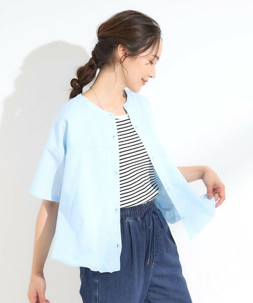 SHOO・LA・RUE / シューラルー シャツ・ブラウス | 【S-LL】インせず着られる 裾バルーンシャツ | 詳細10