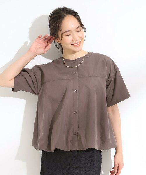 SHOO・LA・RUE / シューラルー シャツ・ブラウス | 【S-LL】インせず着られる 裾バルーンシャツ | 詳細5