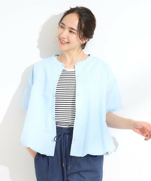 SHOO・LA・RUE / シューラルー シャツ・ブラウス | 【S-LL】インせず着られる 裾バルーンシャツ | 詳細9