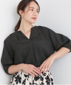 SHOO・LA・RUE / シューラルー シャツ・ブラウス | 【S-LL/洗濯後しわになりにくい】ランタン5分袖 スキッパーブラウス