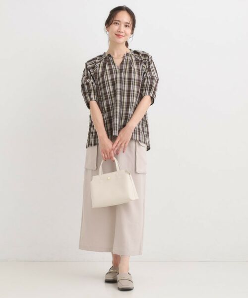 SHOO・LA・RUE / シューラルー シャツ・ブラウス | 【S-LL/洗濯後しわになりにくい】ランタン5分袖 スキッパーブラウス | 詳細11