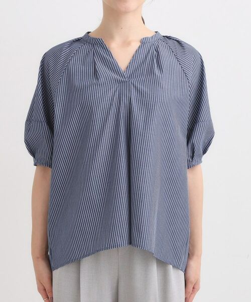 SHOO・LA・RUE / シューラルー シャツ・ブラウス | 【S-LL/洗濯後しわになりにくい】ランタン5分袖 スキッパーブラウス | 詳細17