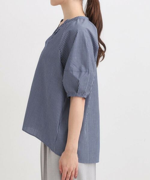 SHOO・LA・RUE / シューラルー シャツ・ブラウス | 【S-LL/洗濯後しわになりにくい】ランタン5分袖 スキッパーブラウス | 詳細18