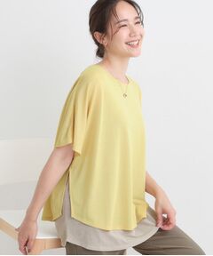 SHOO・LA・RUE / シューラルー カットソー | 【S-LL/ひんやり/体型カバー】着るだけでサマ見え レイヤードトップス