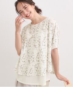 SHOO・LA・RUE / シューラルー カットソー | 【S-LL/ひんやり/体型カバー】着るだけでサマ見え レイヤードトップス