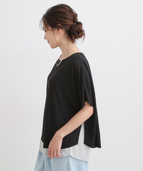 SHOO・LA・RUE / シューラルー カットソー | 【S-LL/ひんやり/体型カバー】着るだけでサマ見え レイヤードトップス | 詳細10