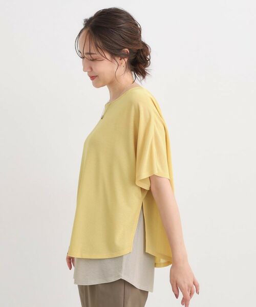 SHOO・LA・RUE / シューラルー カットソー | 【S-LL/ひんやり/体型カバー】着るだけでサマ見え レイヤードトップス | 詳細14