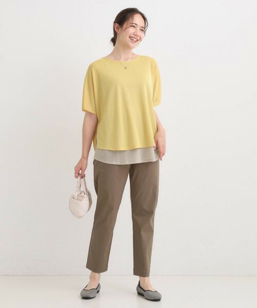 SHOO・LA・RUE / シューラルー カットソー | 【S-LL/ひんやり/体型カバー】着るだけでサマ見え レイヤードトップス | 詳細15