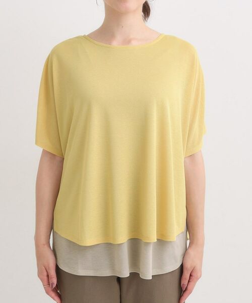 SHOO・LA・RUE / シューラルー カットソー | 【S-LL/ひんやり/体型カバー】着るだけでサマ見え レイヤードトップス | 詳細17