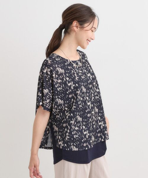 SHOO・LA・RUE / シューラルー カットソー | 【S-LL/ひんやり/体型カバー】着るだけでサマ見え レイヤードトップス | 詳細6