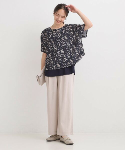 SHOO・LA・RUE / シューラルー カットソー | 【S-LL/ひんやり/体型カバー】着るだけでサマ見え レイヤードトップス | 詳細7