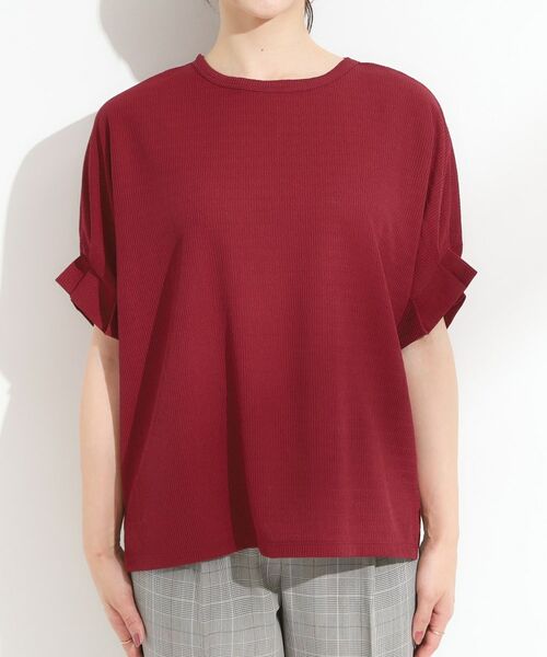 SHOO・LA・RUE / シューラルー カットソー | 【S-LL/洗える】お袖のタックがアクセント インせず着られる さらさらドルマントップス | 詳細17