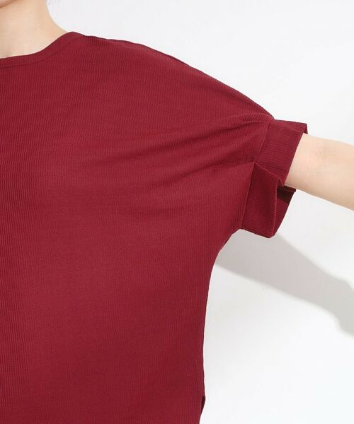 SHOO・LA・RUE / シューラルー カットソー | 【S-LL/洗える】お袖のタックがアクセント インせず着られる さらさらドルマントップス | 詳細22