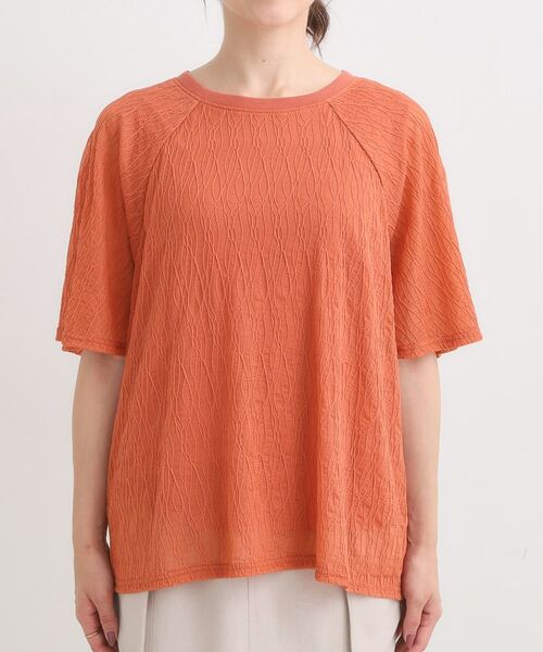 SHOO・LA・RUE / シューラルー カットソー | 【S-LL/二の腕カバー】ウエーブ柄 インナードッキングトップス | 詳細17