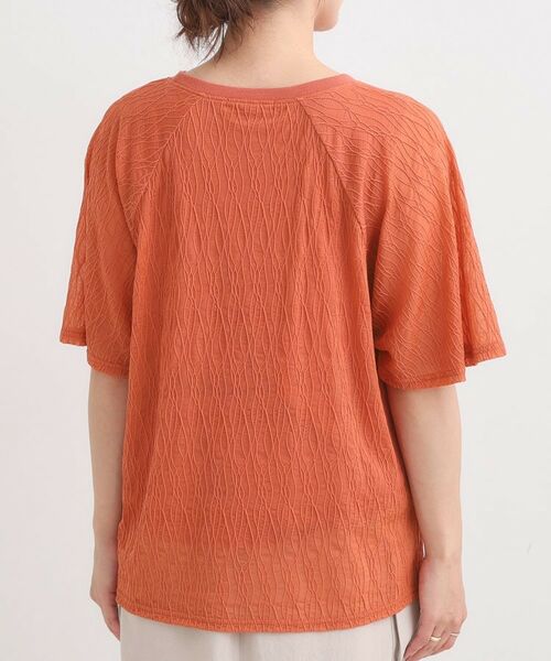 SHOO・LA・RUE / シューラルー カットソー | 【S-LL/二の腕カバー】ウエーブ柄 インナードッキングトップス | 詳細19