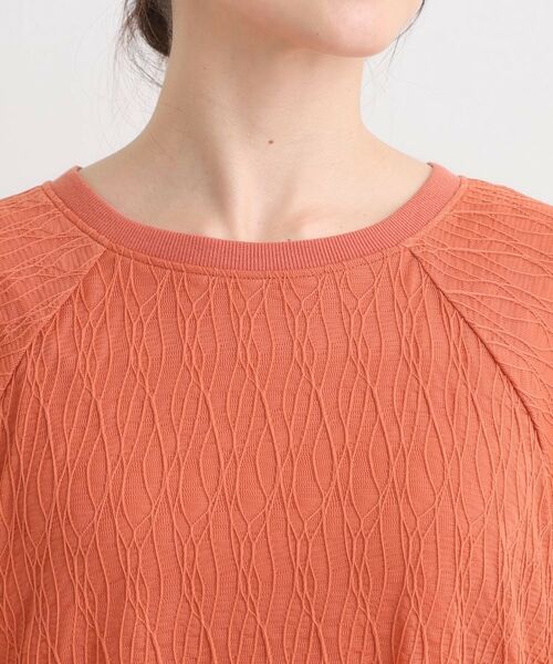 SHOO・LA・RUE / シューラルー カットソー | 【S-LL/二の腕カバー】ウエーブ柄 インナードッキングトップス | 詳細20