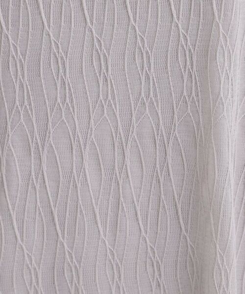 SHOO・LA・RUE / シューラルー カットソー | 【S-LL/二の腕カバー】ウエーブ柄 インナードッキングトップス | 詳細4