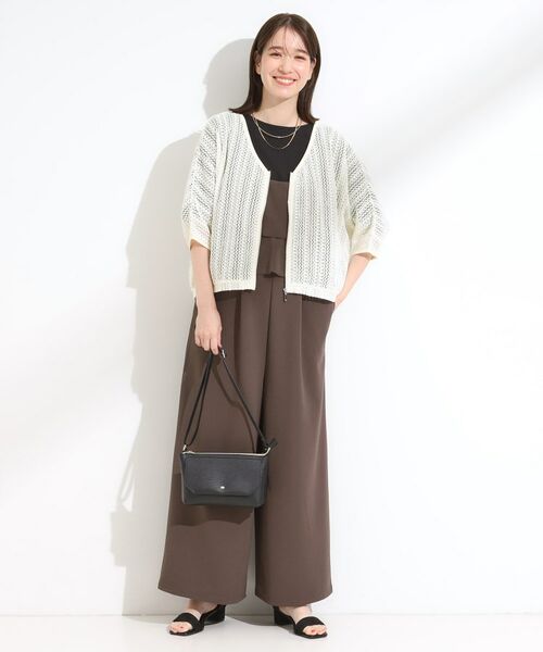 SHOO・LA・RUE / シューラルー レザーブルゾン・ジャケット | 【洗える/S-LL】季節の変わり目に 透かし柄が涼やか ジップブルゾン | 詳細2