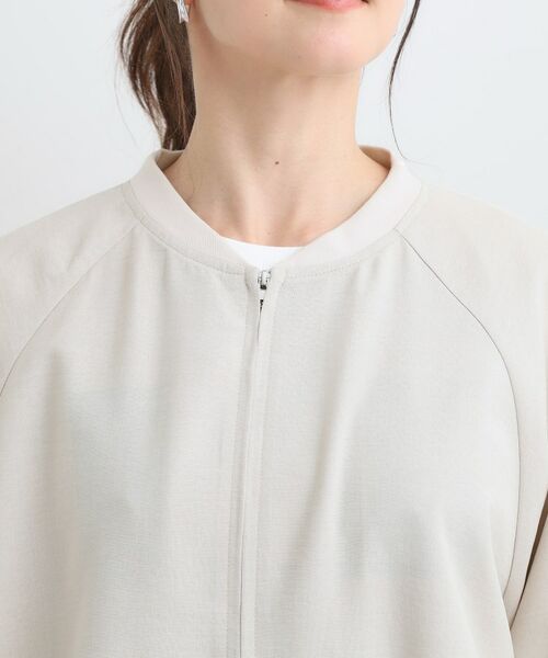 SHOO・LA・RUE / シューラルー レザーブルゾン・ジャケット | 【S-LL】さらりと気軽に羽織れる 麻調リブブルゾン | 詳細16