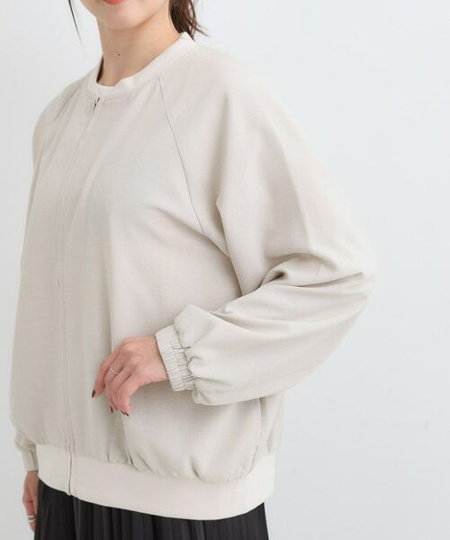 SHOO・LA・RUE / シューラルー レザーブルゾン・ジャケット | 【S-LL】さらりと気軽に羽織れる 麻調リブブルゾン | 詳細17