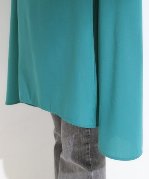 SHOO・LA・RUE / シューラルー チュニック | 【S-LL/洗濯後しわになりにくい/UV/6分袖】コットン風 Aラインチュニックワンピース | 詳細18