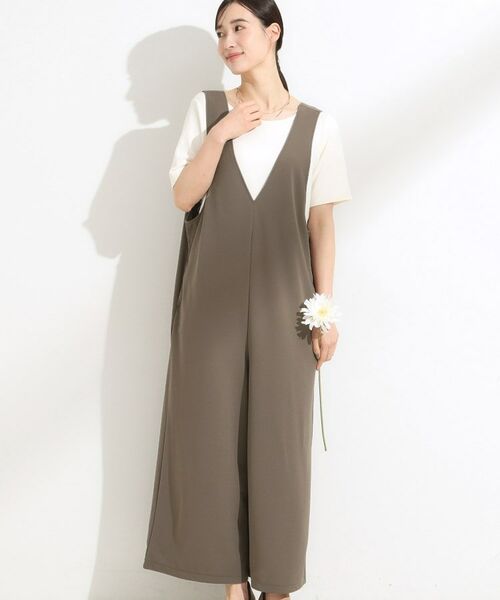 SHOO・LA・RUE / シューラルー サロペット・オールインワン | 【前後2WAY/洗える】さらっと着られるサロペット(ブラウン(043))