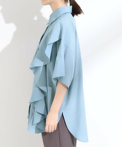 SHOO・LA・RUE / シューラルー チュニック | 【洗える/S-LL】大きめのフリルが印象的 デザインブラウス | 詳細10