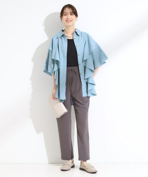 SHOO・LA・RUE / シューラルー チュニック | 【洗える/S-LL】大きめのフリルが印象的 デザインブラウス | 詳細7