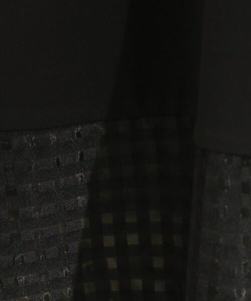 SHOO・LA・RUE / シューラルー チュニック | 【ひんやり/S-LL/洗える】シアーチェックが涼やか 5分袖チュニック | 詳細4