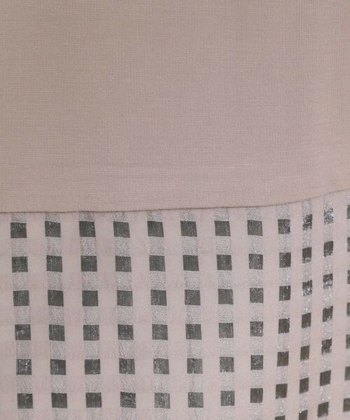 SHOO・LA・RUE / シューラルー チュニック | 【ひんやり/S-LL/洗える】シアーチェックが涼やか 5分袖チュニック | 詳細8