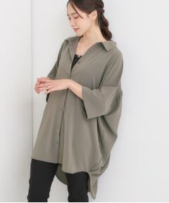 SHOO・LA・RUE / シューラルー チュニック | 【S-LL/ひんやり】肌離れよくサラサラタッチが癖になる バックギャザーチュニック