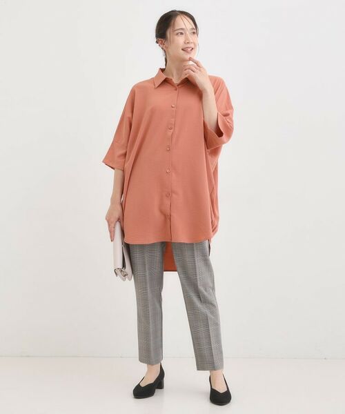 SHOO・LA・RUE / シューラルー チュニック | 【S-LL/ひんやり】肌離れよくサラサラタッチが癖になる バックギャザーチュニック | 詳細3