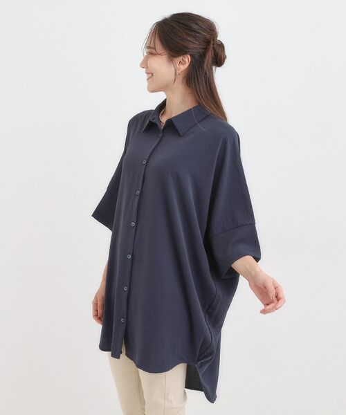 SHOO・LA・RUE / シューラルー チュニック | 【S-LL/ひんやり】肌離れよくサラサラタッチが癖になる バックギャザーチュニック | 詳細6