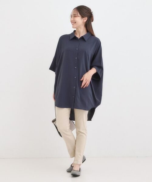 SHOO・LA・RUE / シューラルー チュニック | 【S-LL/ひんやり】肌離れよくサラサラタッチが癖になる バックギャザーチュニック | 詳細7