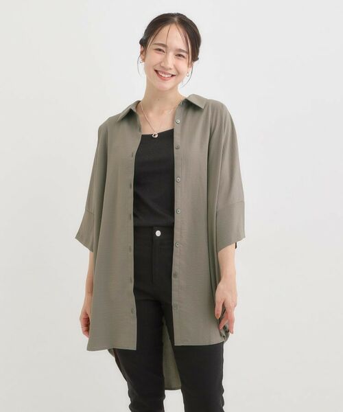 SHOO・LA・RUE / シューラルー チュニック | 【S-LL/ひんやり】肌離れよくサラサラタッチが癖になる バックギャザーチュニック | 詳細9