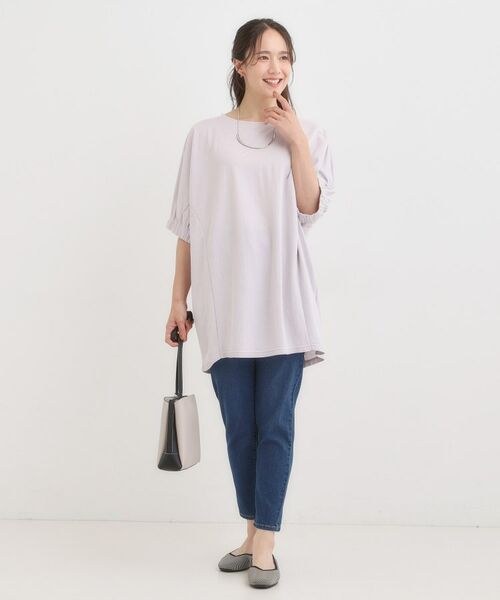 SHOO・LA・RUE / シューラルー チュニック | 【S-LL/ひんやり】さらさらタッチが心地よい コクーンシルエットチュニック | 詳細3